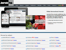 Tablet Screenshot of journalspub.com